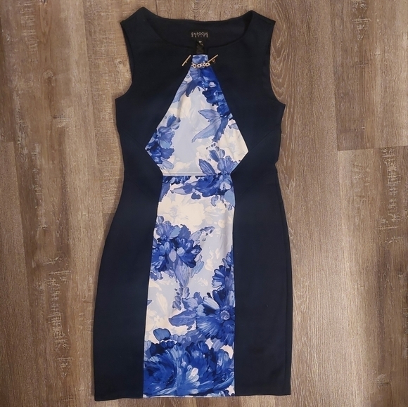 ENFOCUS Petite Navy blue and floral dress - Picture 2 of 8